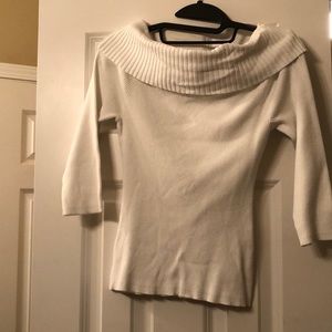 White off shoulder sweater